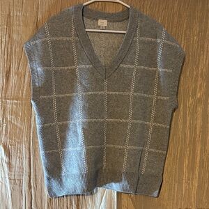 A new day Gray Plaid Sweater Vest